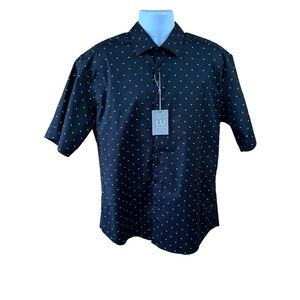 Linea Uomo men’s dress shirt, size 2XL, NWT, alligator print, office, collared